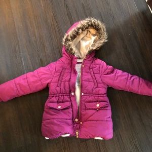 4T Girls Magenta Carter Puffer Coat